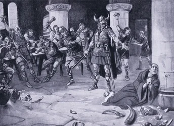 Das Martyrium von Alphege, Palmsonntag 1016 n. Chr., 1920er Jahre